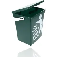 Discountershop Prullenbak 4.5Liter | aanrecht afvalbakken met deksel en handvat | mini prullenbak voor keuken, huishouden & kantoor | 1 vak groene afvalbak, kunststof, 14x19x23cm