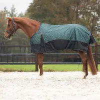 QHP Regendeken de luxe 0 gram met fleecevoering 1200D Emerald