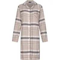 Pastunette Dames Nachthemd - Beige Check - Flanel - Maat 36