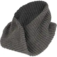 Sarlini Gebreide Jongens Colsjaal - Snood met Knoop - Grijs - 4-8 jaar