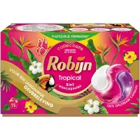 Robijn 1+1 Gratis: Wascapsules 3-in-1 Tropical 15 Stuks