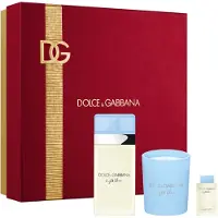 Dolce&Gabbana Light Blue EDT cadeauverpakking, dames, 2 stuks, eau de toilette, 50 ml, 5 ml, 3 stuks