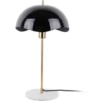 Leitmotiv Tafellamp Waved Dome - Zwart - 30x30x56cm - Modern