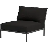 Houe Loungeset Module Level 2 Chair Frame Dark Grey Cushion Char