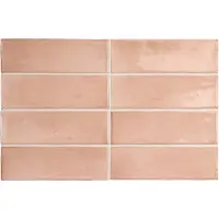 Jabo Premium Koko wandtegel 15x5cm zalm roze glans