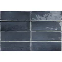 Jabo Premium Koko wandtegel 15x5cm donkerblauw glans