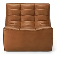 Ethnicraft N701 modulaire bank éénzitter in anilineleer