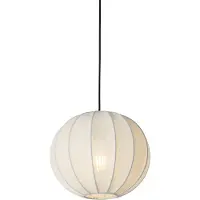 QAZQA Japandi hanglamp witte zijde 30cm - Plu