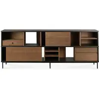 Ethnicraft Oscar binnen dressoir teak 224x40x89 cm