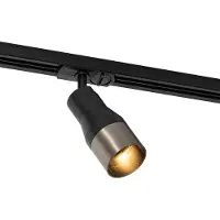 QAZQA Moderne spot zwart met gunmetal voor 1-fase railsysteem GU10 50mm - Iconic Kohua