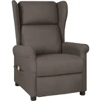 vidaXL Massagestoel stof bruin