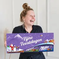 Milka Mega - "Fijne Feestdagen" - 600 gram - Chocoladereep - Chocolade