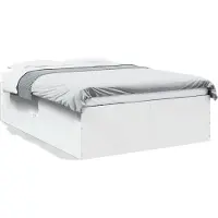 vidaXL Bedframe bewerkt hout wit 140x200 cm