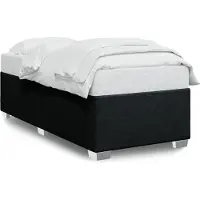 vidaXL Bedframe zonder matras 100x200 cm stof zwart