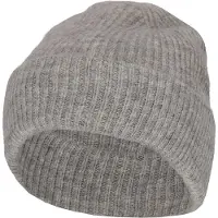 Sarlini - Muts dames - Ribbed - One Size - Licht Grijs