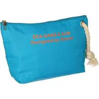 Traveller Toilettas sea, sand & sun blauw/oranje 30cm x 19.5cm