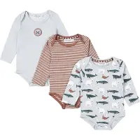 Dirkje Q- Boys arctic Jongens Rompertje 3 PACK - Maat 86