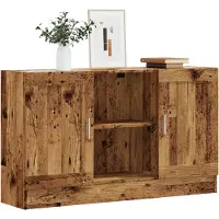 vidaXL Dressoir 120x30,5x70 cm bewerkt hout oud houtkleurig
