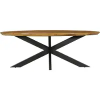 Starfurn Eettafel Brandy | 180 cm | Ovaal (Naturel, 180x90x76cm)