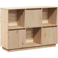 vidaXL Dressoir 110,5x35x80 cm massief grenenhout