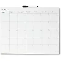 Desq Maandplanner Magnetisch Schroeven 50 (B) x 40 (H) cm Metaal Wit