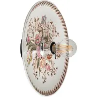 LUCANDE Wandlamp Faelira, dimbaar, paars / roze / rose, Woon-/ Eetkamer, Keramiek, Vintage, wandlamp
