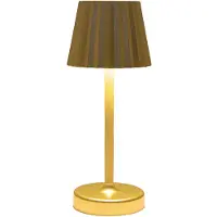 Annas collection Draadloze tafellamp warm wit dimbaar led inclusief usb kabel 26.5x10.5 cm goud