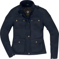 Merlin Buxton II Dames Marine Blauw Wax Motorjas Maat XS