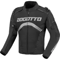 Bogotto Boomerang Waterdichte Zwart Grijs Textiele Motorjas Maat XS