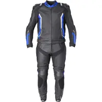 GMS GR-1 Zwart Blauw Wit 2-Delig Motorpak Maat 52