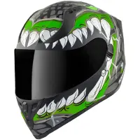 Bogotto V128 Naga Mat Zwart Groen Integraalhelm Maat XL
