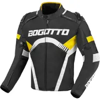 Bogotto Boomerang Waterdichte Zwart Geel Textiele Motorjas Maat L