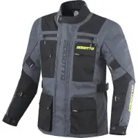 Bogotto Covelo Waterdichte Zwart Grijs Fluo Geel Textiele Motorjas Maat 3XL