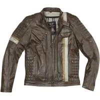 Black-Cafe London Barcelona Bruin Leren Motorjas Maat 56