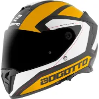 Bogotto FF122 BGT Wit Geel Integraalhelm Maat S