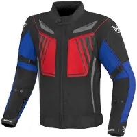 Berik Nardo Evo Zwart Rood Blauw Waterdichte Textiele Motorjas Maat 54