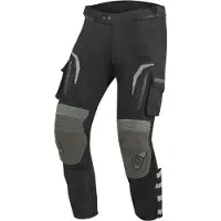 Bogotto Explorer-Z Waterdichte Zwart Groen Leren / Textiele Motorbroek Maat XS