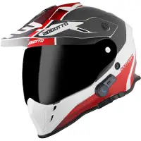 Bogotto H331 BT Tour EVO Zwart Wit Rood Bluetooth Enduro Helm Maat M