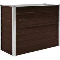 vidaXL Plantenbak verhoogd 100x40x77 cm gegalvaniseerd staal bruin