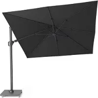 Platinum Zweefparasol Challenger Zijwaarts Kantelbaar (T2) premium 3x3 meter Faded Black zonwering