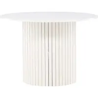 Ebuy24 Härön eetkamertafel Ø110 cm wit.
