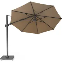 Platinum Zweefparasol Challenger T² - Taupe - Ø3,5 Meter - Rond -