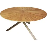 Ebuy24 Mexico eettafel tuin Ø140 cm zwart, natuur.