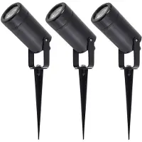 LINDBY Buitenverlichting , Thorgal, dimbare, Zwart, Terras, Kunststof, Modern