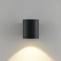 Molto Luce LED-wandlamp buiten Foris, zwart, Aluminium, Modern, LED wandlamp buiten