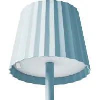 Beliani POMBEIRO - Tafellamp - Lichtblauw - Aluminium/IJzer