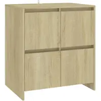 vidaXL Dressoir 70x41x75 cm bewerkt hout sonoma eikenkleurig