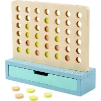 Vertbaudet Houten gezelschapspel 4 op een rij! meerkleurig