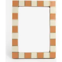 Sissy-Boy Oranje fotolijstje met checker rand