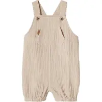 Vertbaudet Newborn salopette van gevoerd hydrofiel katoen beige